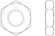 Гайка низкая M 10 оц DIN 439 (ГОСТ 5916) Китай